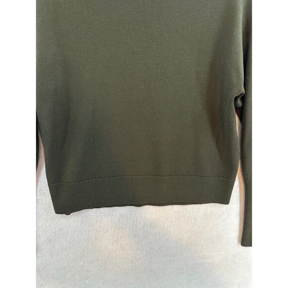 Wilfred Size Small Sweater High Neck Long Sleeve Soft Minimalist Dark Green - Picture 5 of 7